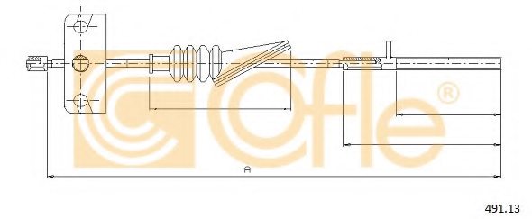 COFLE 491.13 Cable, parking brake